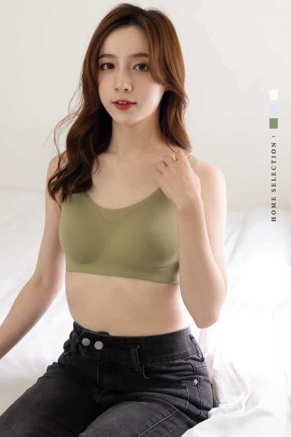 涼感素面簡約哺乳內衣+內褲 (套組) M~XXL [E028]